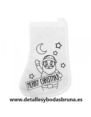 Calcetín de Navidad para Colorear 2