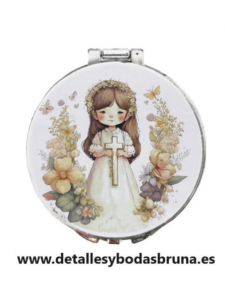 Espejo de Comunión Niña con Cruz
