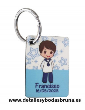 Llavero Comunión Niño Marinero Personalizado