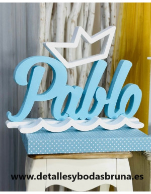 Nombre de Corcho Comunión Marinero Velero