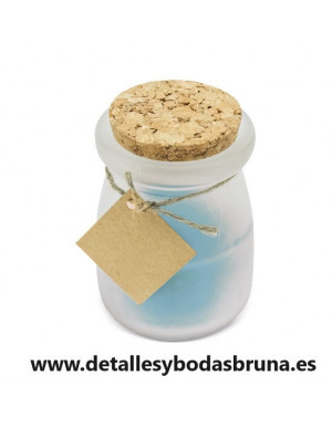 Vela con Tapón de Corcho Azul