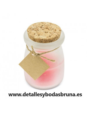Vela con Tapón de Corcho Fresa