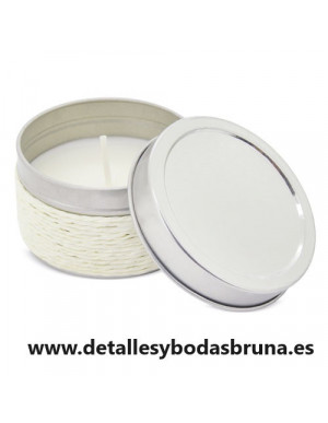Vela Aromática Latita Redonda Blanca