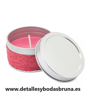 Vela Aromática Latita Redonda Rosa