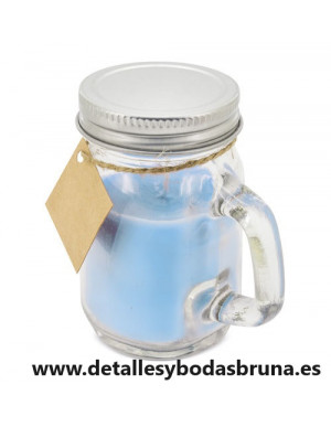Vela Aromática Jarra Azul