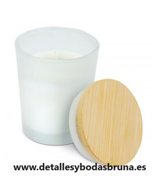 Vela con Tapa de Madera