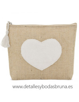 Neceser de Yute Corazón