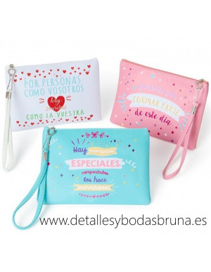Neceser Portatodo Frases Colores Pastel con Bolsa Gracias 2