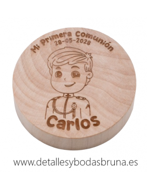 Abrebotellas de Madera Personalizado Comunion Almirante
