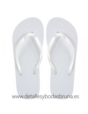 Chanclas Blancas para Boda 12 pares 2