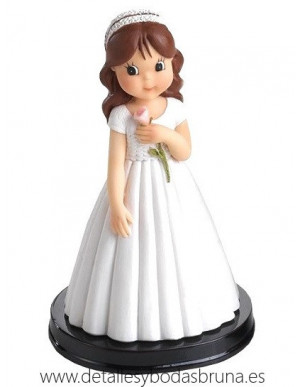 Figura Niña de Comunión Pelo Ondulado
