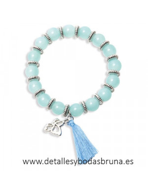 Pulsera Bolas en Caja Azul