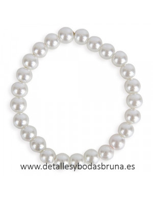 Pulsera Perlas Blancas 2
