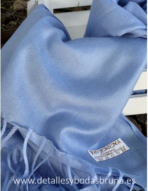 Pashmina para Boda Azul Cielo 2
