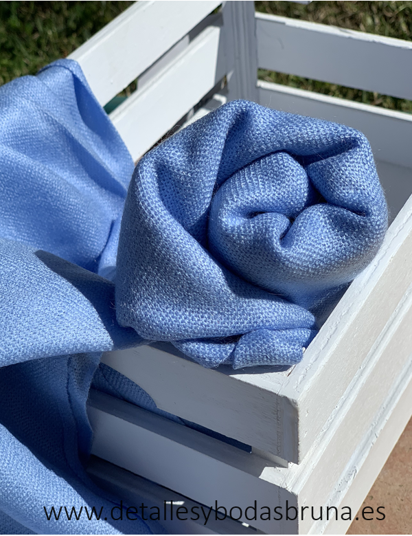 Pashmina para Boda Azul Cielo