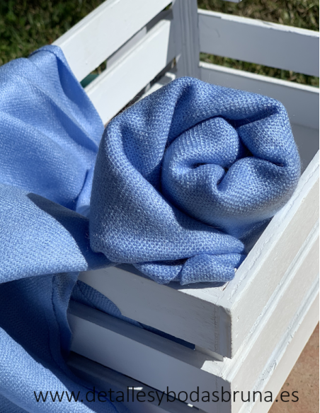 Pashmina para Boda Azul Cielo