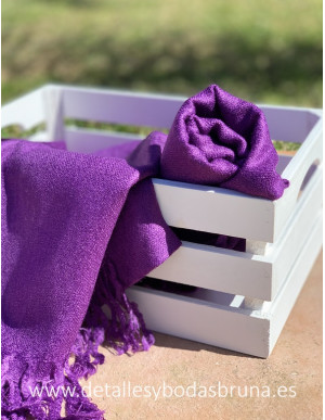 Pashmina Morada para Boda