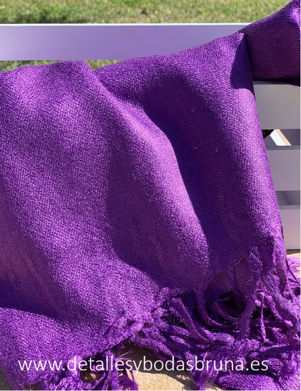Pashmina Morada para Boda