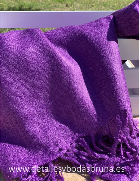 Pashmina Morada para Boda