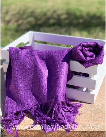 Pashmina Morada para Boda