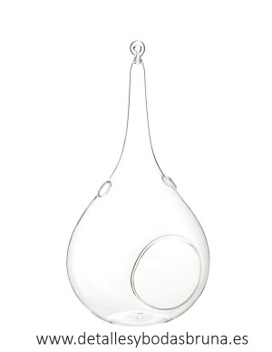 Portavelas de cristal Colgante 2