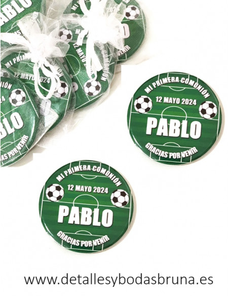 Abrebotellas Imán Comunión Fútbol Personalizado