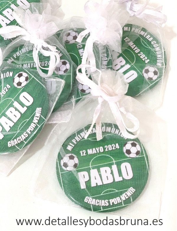 Abrebotellas Imán Comunión Fútbol Personalizado