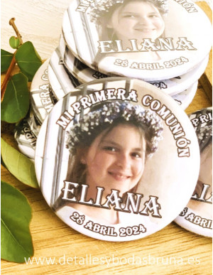 Abrebotellas Chapa Imán Comunión con Foto Personalizado