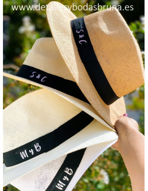 Sombrero Panamá Personalizado con Iniciales 2
