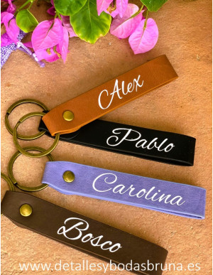 Llavero Personalizado con Nombre Polipiel
