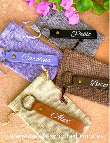 Llavero Personalizado con Nombre Polipiel