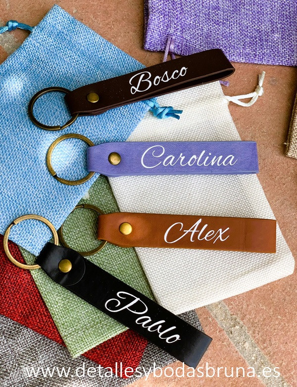Llavero Personalizado con Nombre Polipiel