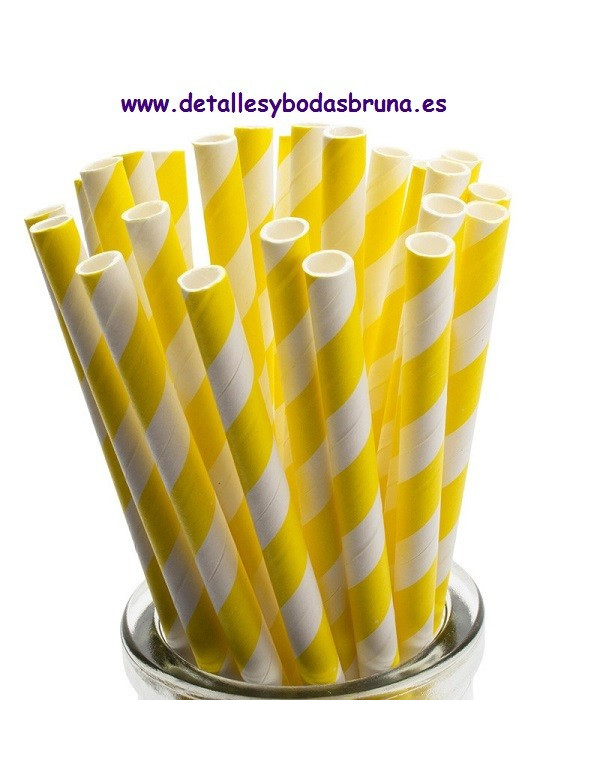 Pajitas de papel de Rayas ELIGE COLORES 