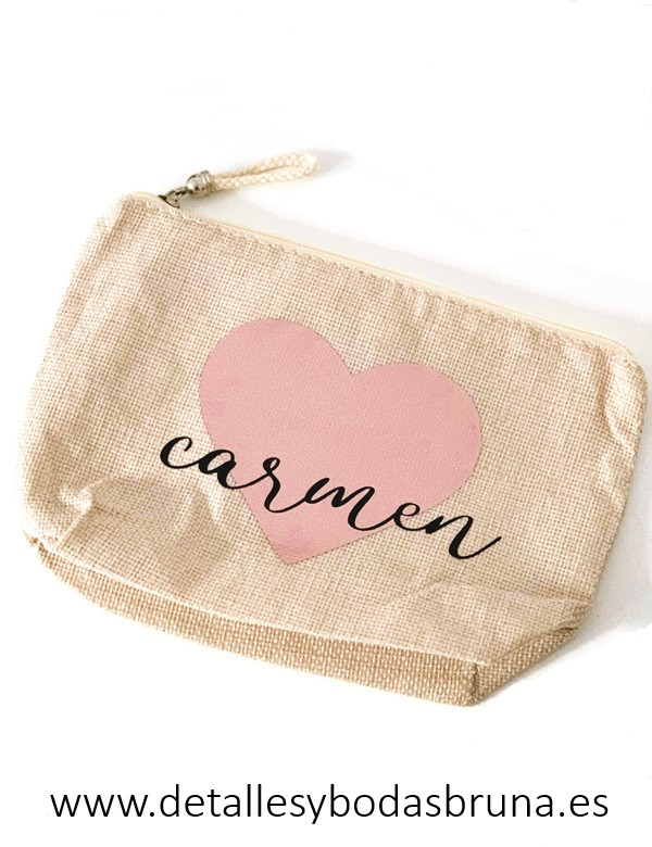 Neceser Personalizado con Nombre Corazón