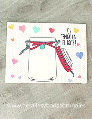 Árbol de Huellas Tarro Corazones