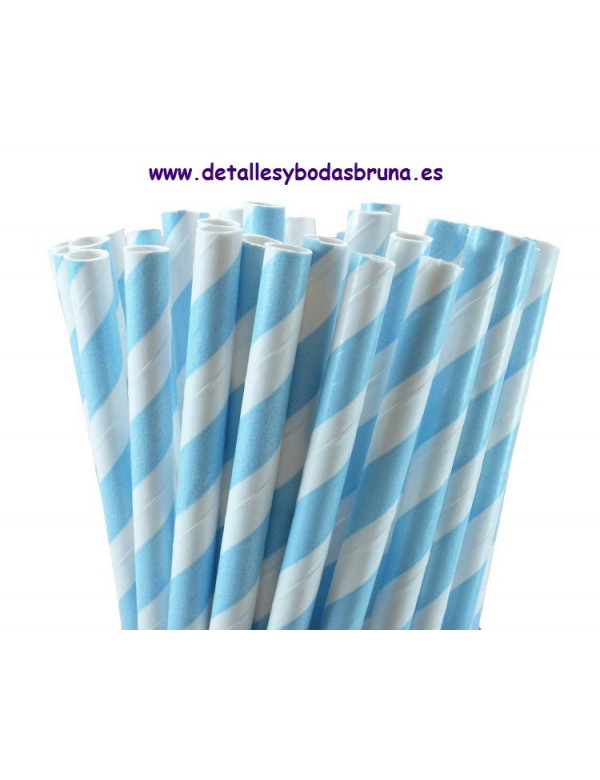 Pajitas de papel de Rayas ELIGE COLORES 