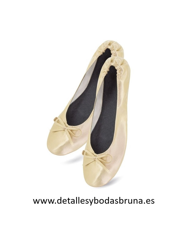 Bailarina y Neceser Vintage para Boda Color Oro (Lote 12 pares)