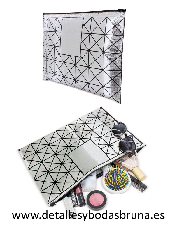 Bailarina y Neceser Vintage para Boda Color Plata (Lote 12 pares)