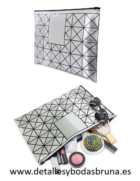 Bailarina y Neceser Vintage para Boda Color Plata (Lote 12 pares)