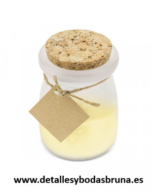Vela con Tapón de Corcho Blanca Coco