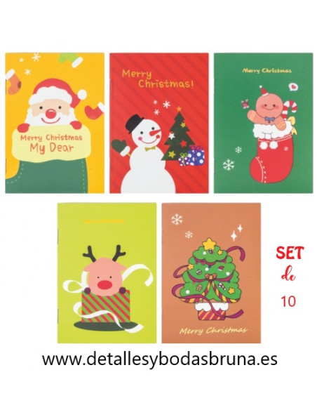 Libretas Navideñas 10 unidades