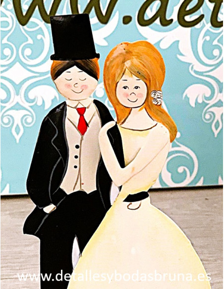 Figura de Novios Chistera Metal