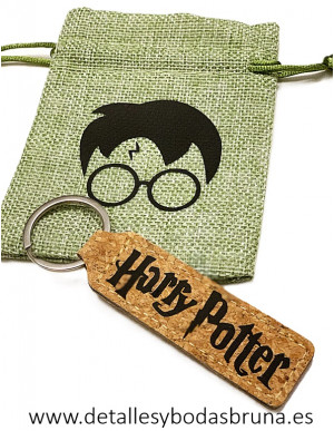 Llavero de Corcho Personalizado Harry Potter con Bolsa 2