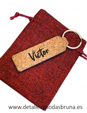 Llavero de Corcho Personalizado con Logo