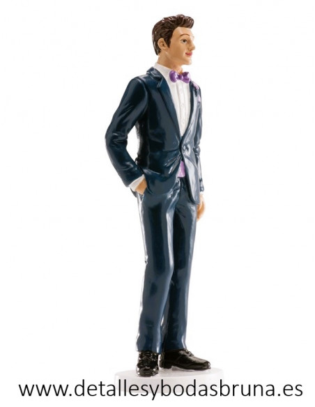 Figura de Novio para Tarta Chico Pajarita