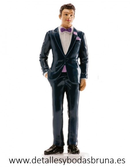 Figura de Novio para Tarta Chico Pajarita