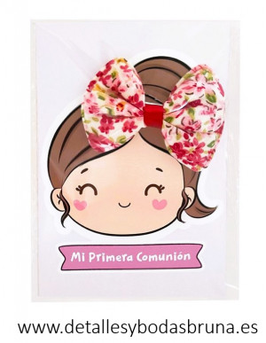 Goma de Pelo Flores para Comunión Niña