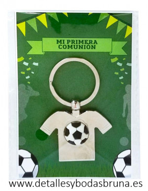 Llavero Camiseta de Fútbol con Balón para Comunión