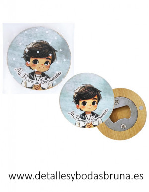 Abrebotellas con Imán Comunión Niño Marinero