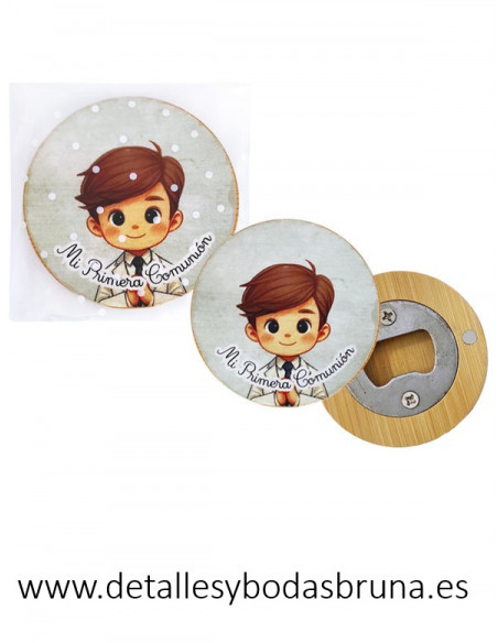 Abrebotellas detalle Comunión Hombre